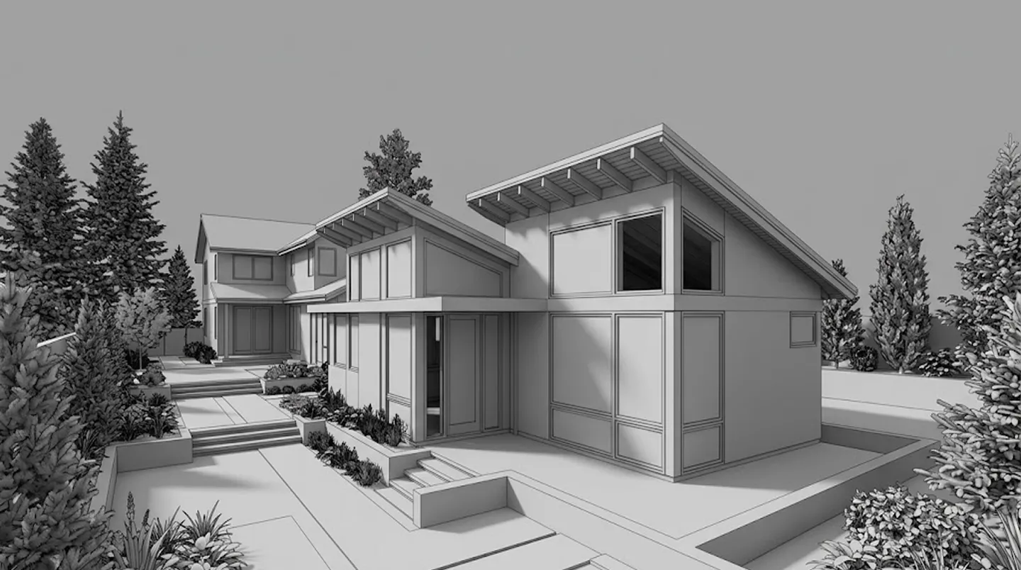 Before: original interior, prior to structural and finish remodel