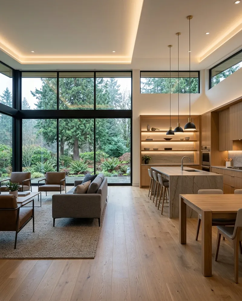 Architectural blueprint and craftsmanship details