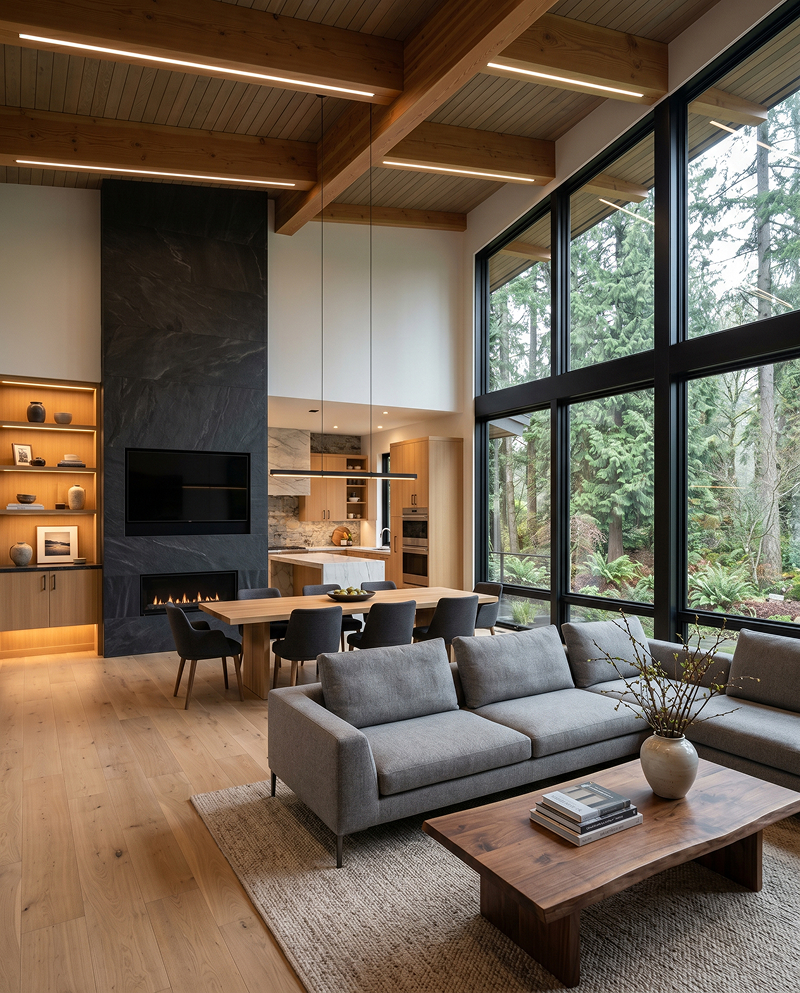 Architectural blueprint and craftsmanship details