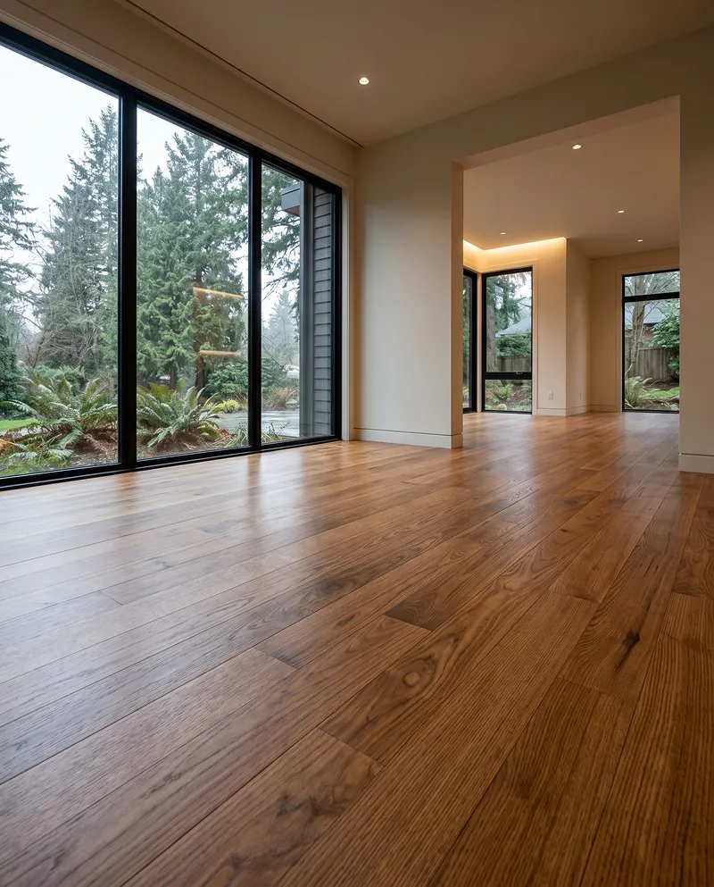 Indoor-outdoor living with sliding glass system and loggia