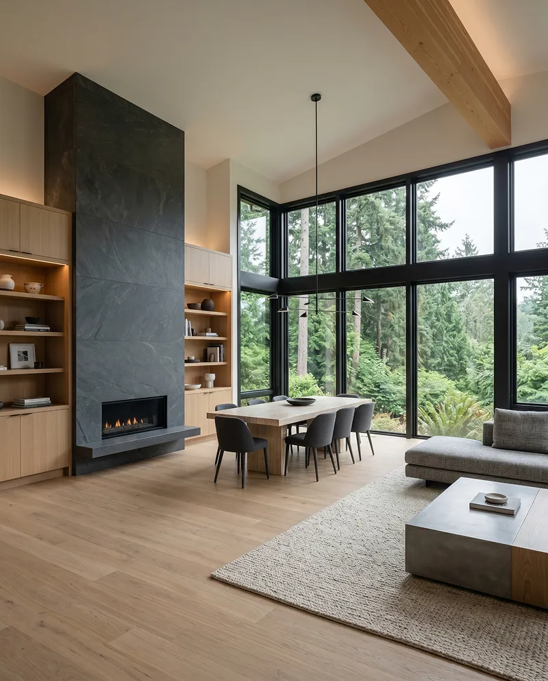 Architectural blueprint and craftsmanship details