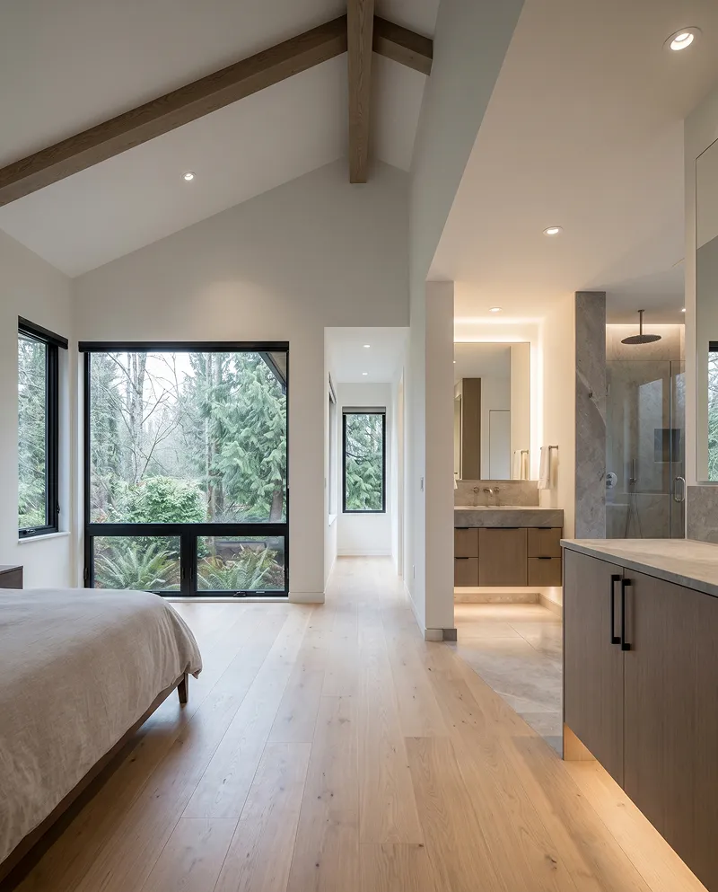 Whole-house remodel — opened floor plan and structural reframing