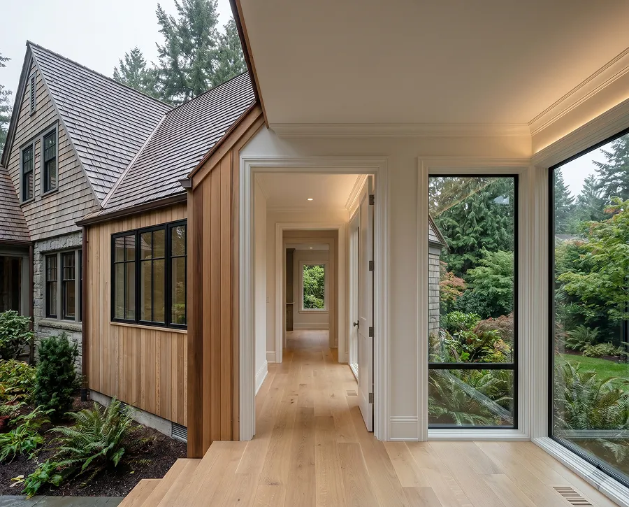Flawless flooring transitions in a remodeled space