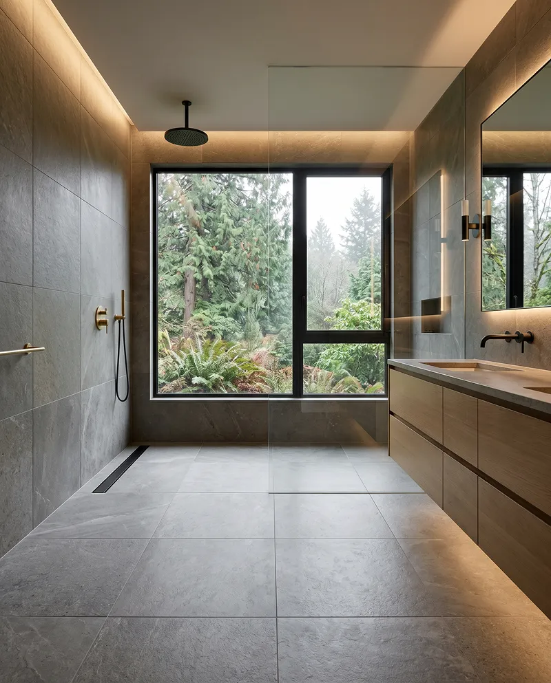 Bookmatched Calacatta marble surface — bespoke finish detail