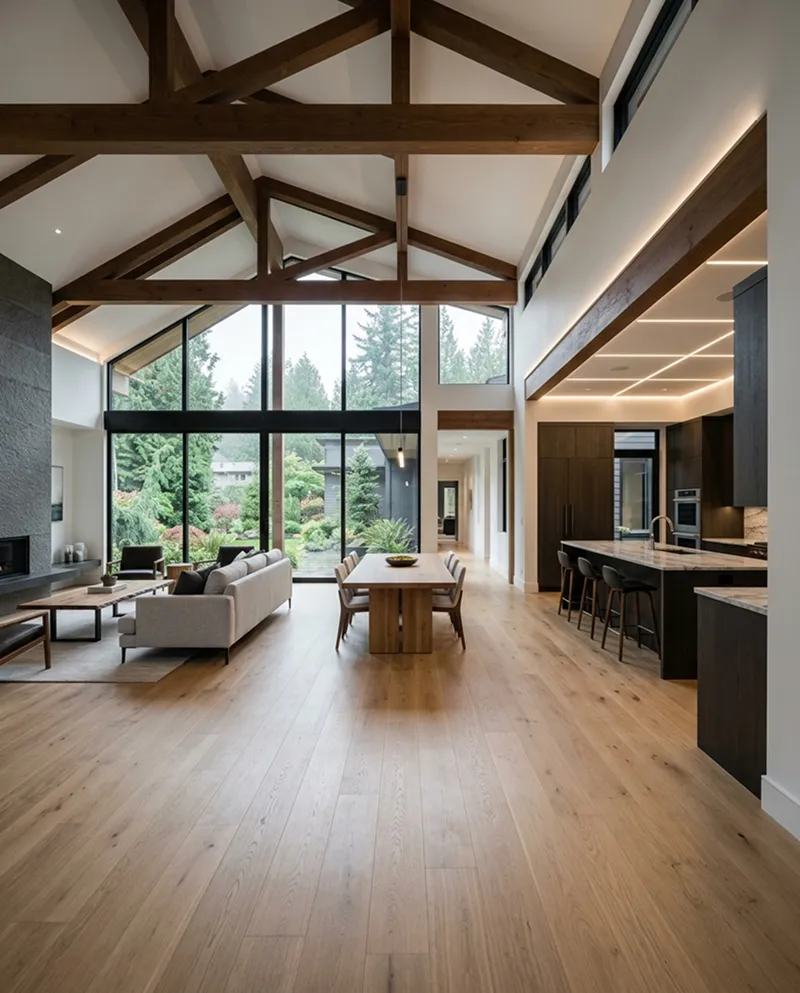 Exterior pergola, loggia, outdoor kitchen and pool deck integration